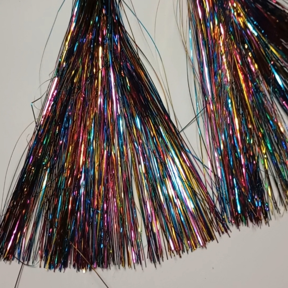COLORFUL TINSEL EARRINGS - Picture 5 of 8